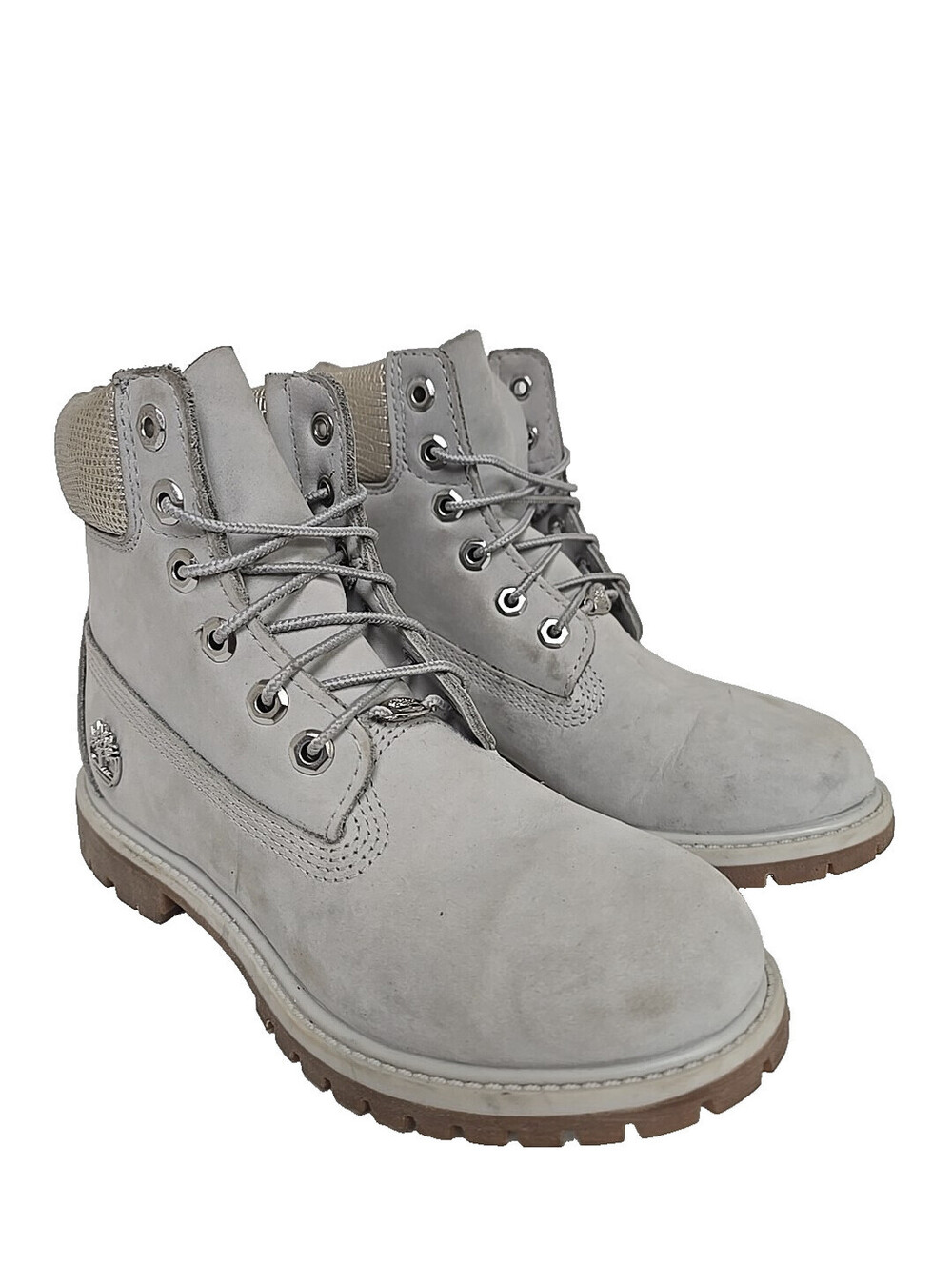 Timberland Women's A1UWF 6" Premium Boots Light Gray Size 7M